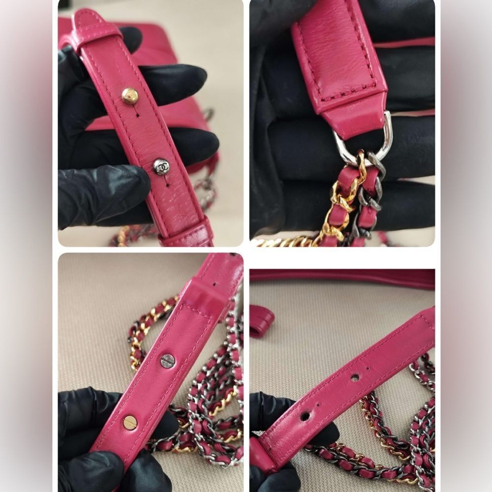 Chanel calfskin Gabrielle hobo Medium in hot pink - Picture 13 of 16